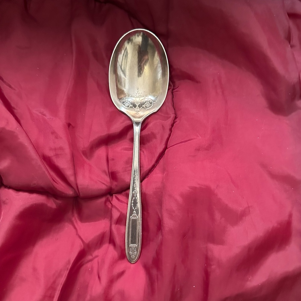 Antique Grosvenor Community Plate Silver Plated Serving Spoon